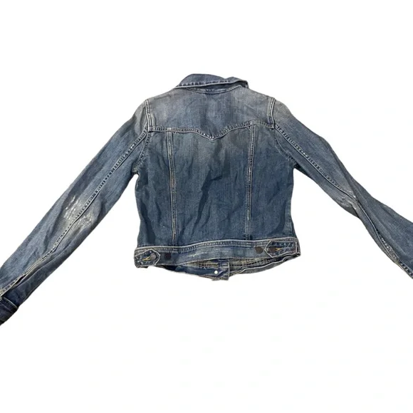 Abercrombie & FItch fitted distressed denim jacket - Picture 6 of 10